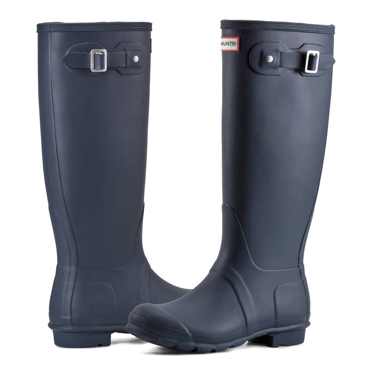 HUNTER BELL Women's Original Tall Rain Boots in navy - women's shoe - view 5