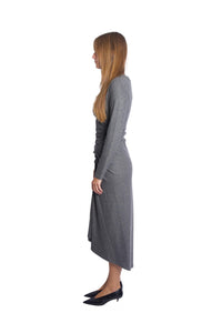 Veronica Beard Theodora Midi Dress in heather grey - women's dress - alternate view
