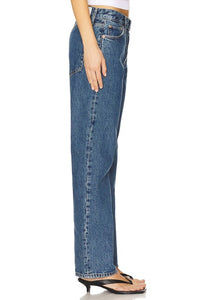 RE/DONE Standard Straight Leg Jeans in blue mere - women's jeans - alternate view