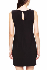 Kensie - Shoulder Detail Back Key Hole Sleeveless Shift Dress