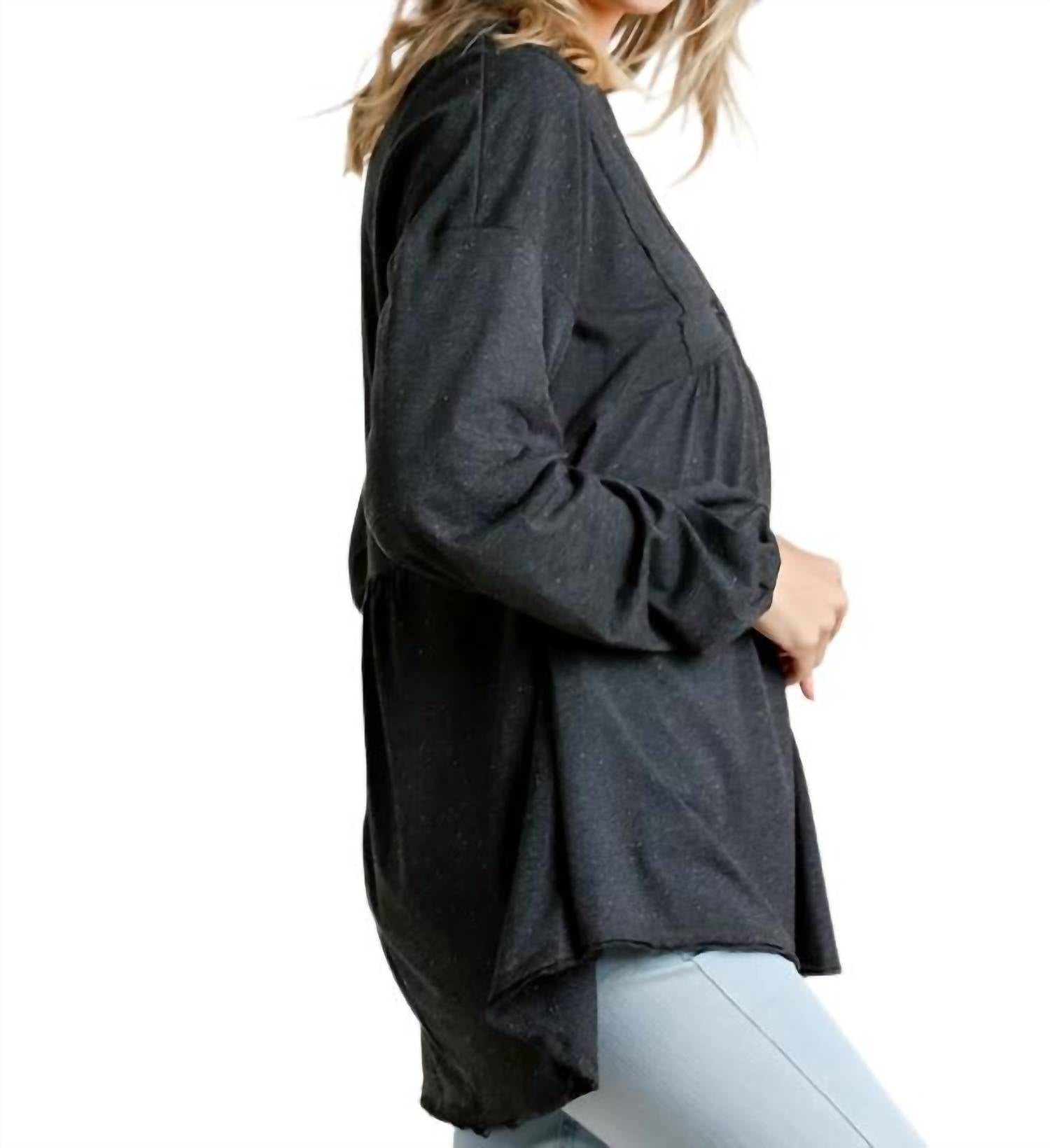 Umgee - Puff Sleeve Babydoll Top