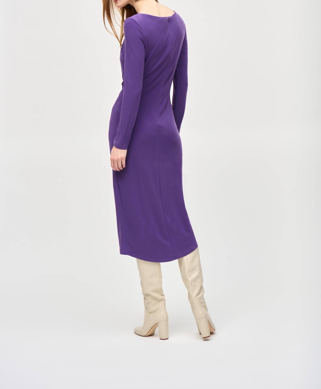 Joseph Ribkoff - Jewel Neck Bodycon Midi Dress