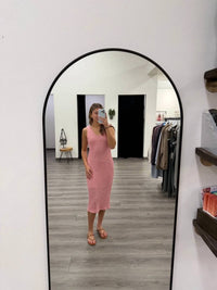 Sunday Edition - Sleeveless V-neck Textured Midi Dress
