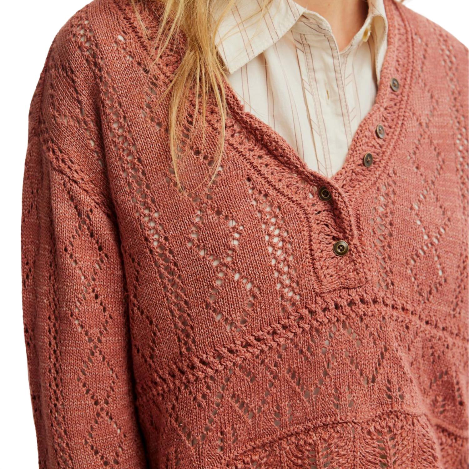 Free People - Charlotte Open Knit Sweater