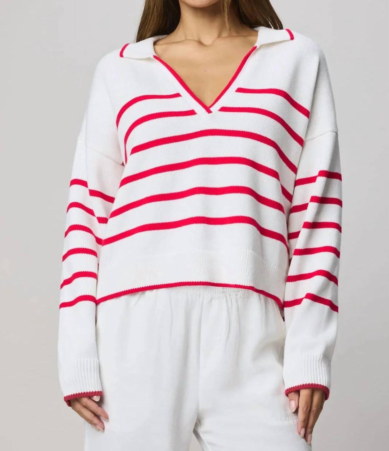 Splendid - Arden Stripe Polo Sweater