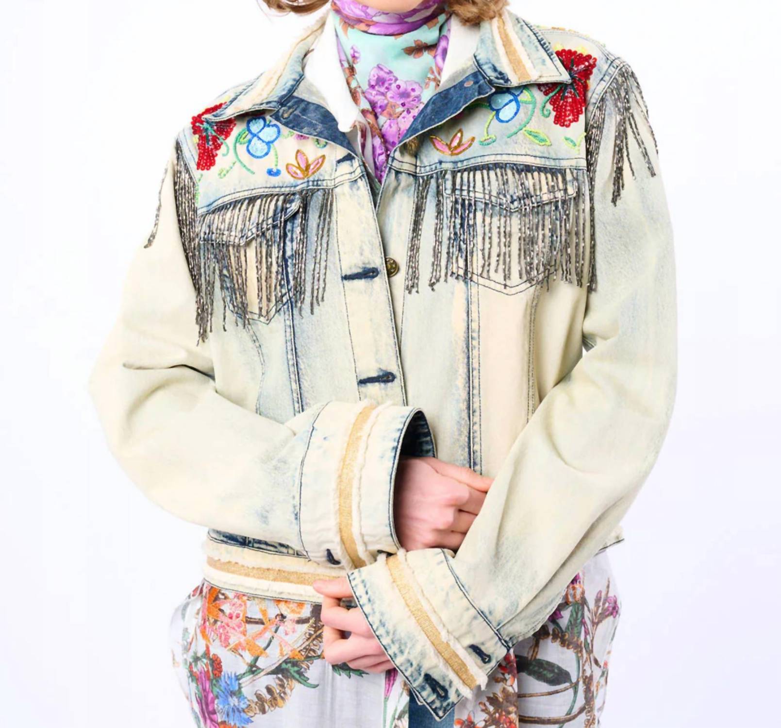 Aratta Country Queen Jacket in washed denim - women's jacket - view 4
