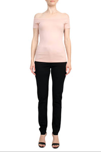 Alberto Makali - Off The Shoulder Solid Spandex Top
