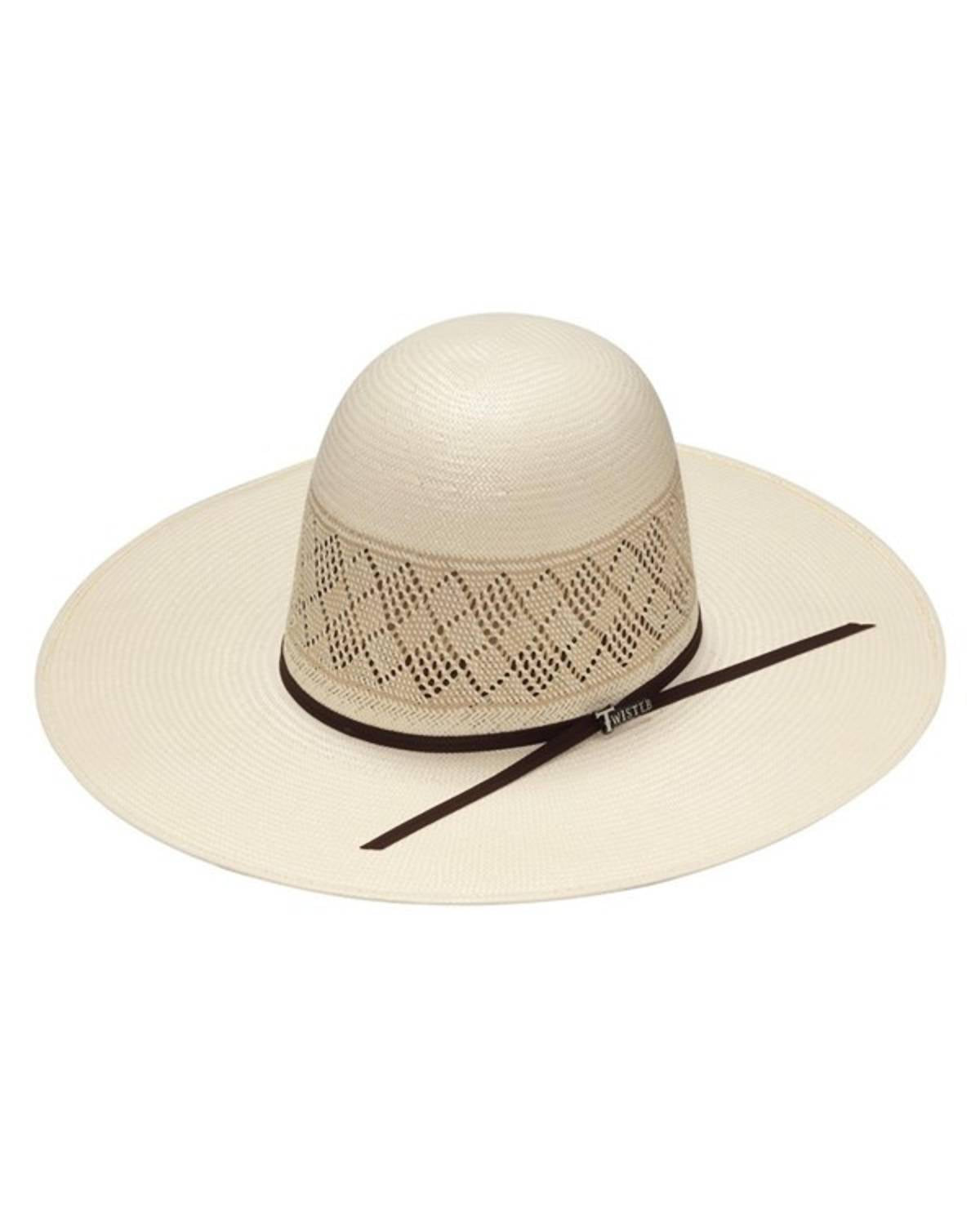 Twister Cowboy Hats - Men's Shantung Open Staw Hat