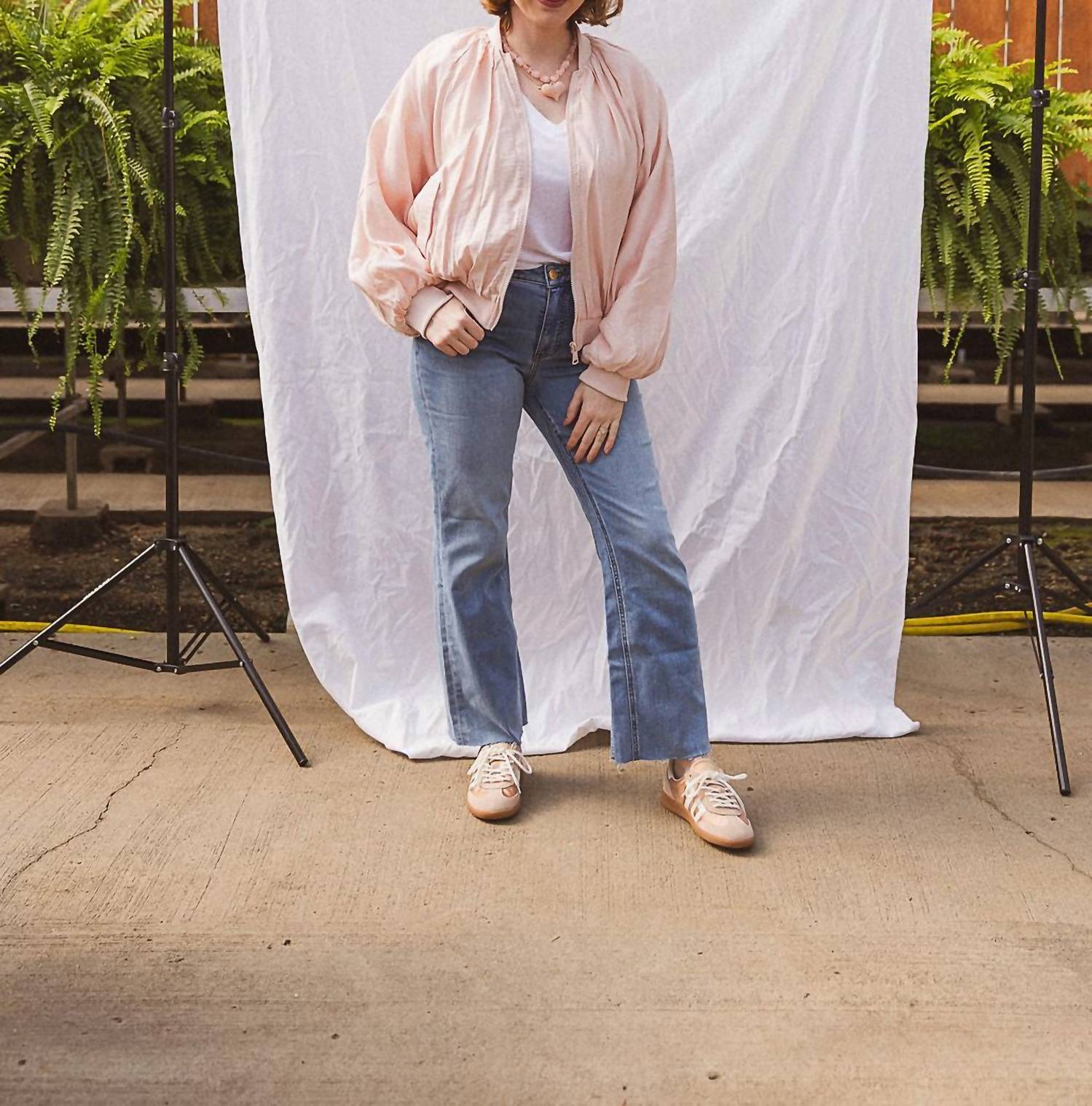 STEVE MADDEN Bessie Woven Bomber Jacket in light pink - women's jacket - view 8
