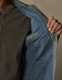 The Normal Brand Brightside Flannel Lined Workwear Jacket in green - men's shirt - alternate view