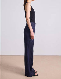 APIECE APART Adi Wide Leg Trouser in midnight - women's pants - detail view
