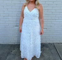B.Right - Lace Up Floral Maxi Dress