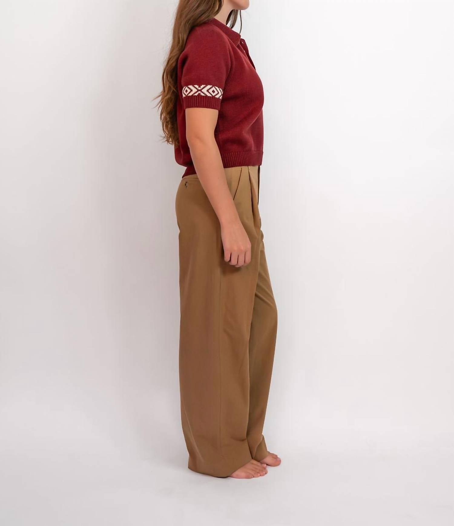 ALIX OF BOHEMIA Lessi Knit Top in red mesa 1 - women's blouse - view 4