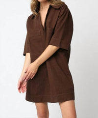 Olivaceous - Lily Pocket Mini Dress