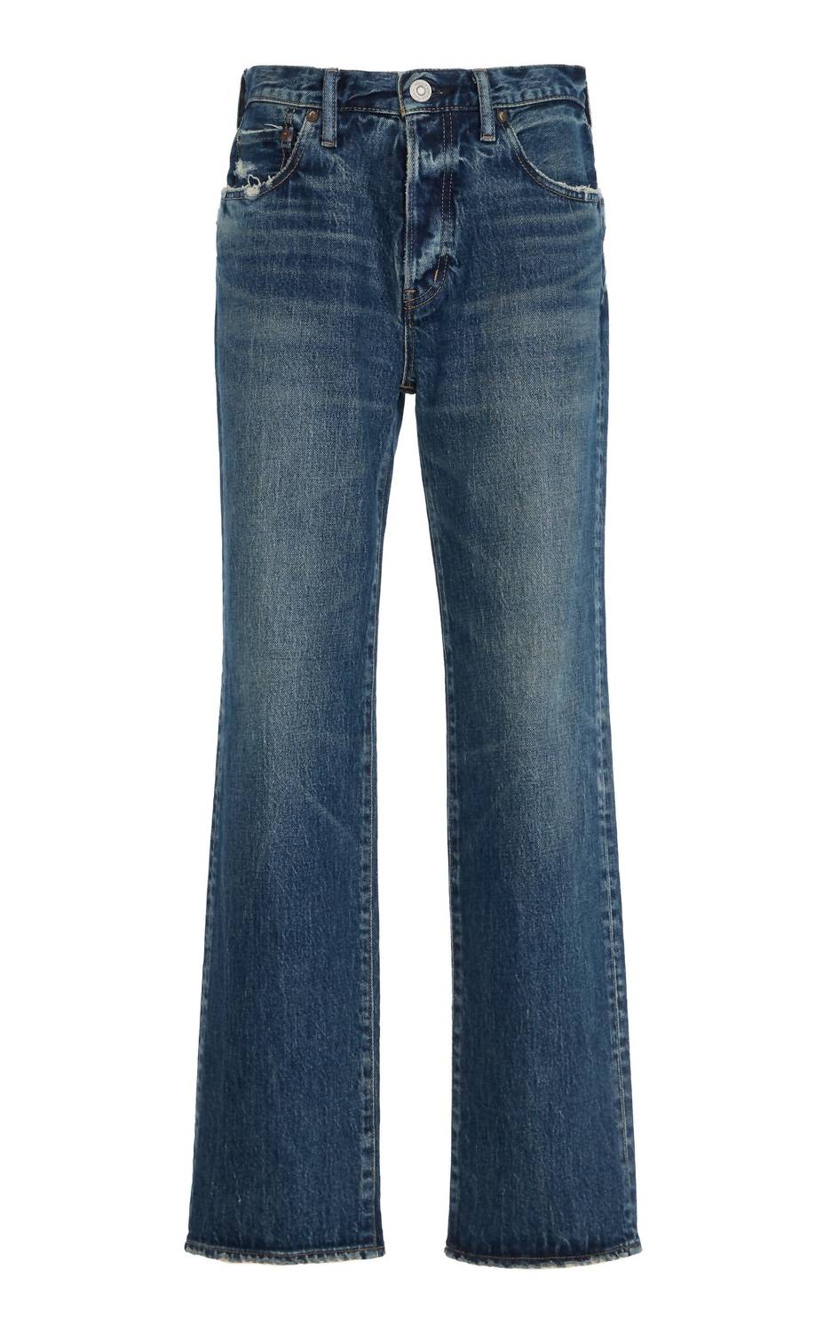 Moussy Wiley Mid Rise Straight Leg Jeans in moussy blue - women's jeans - alternate view