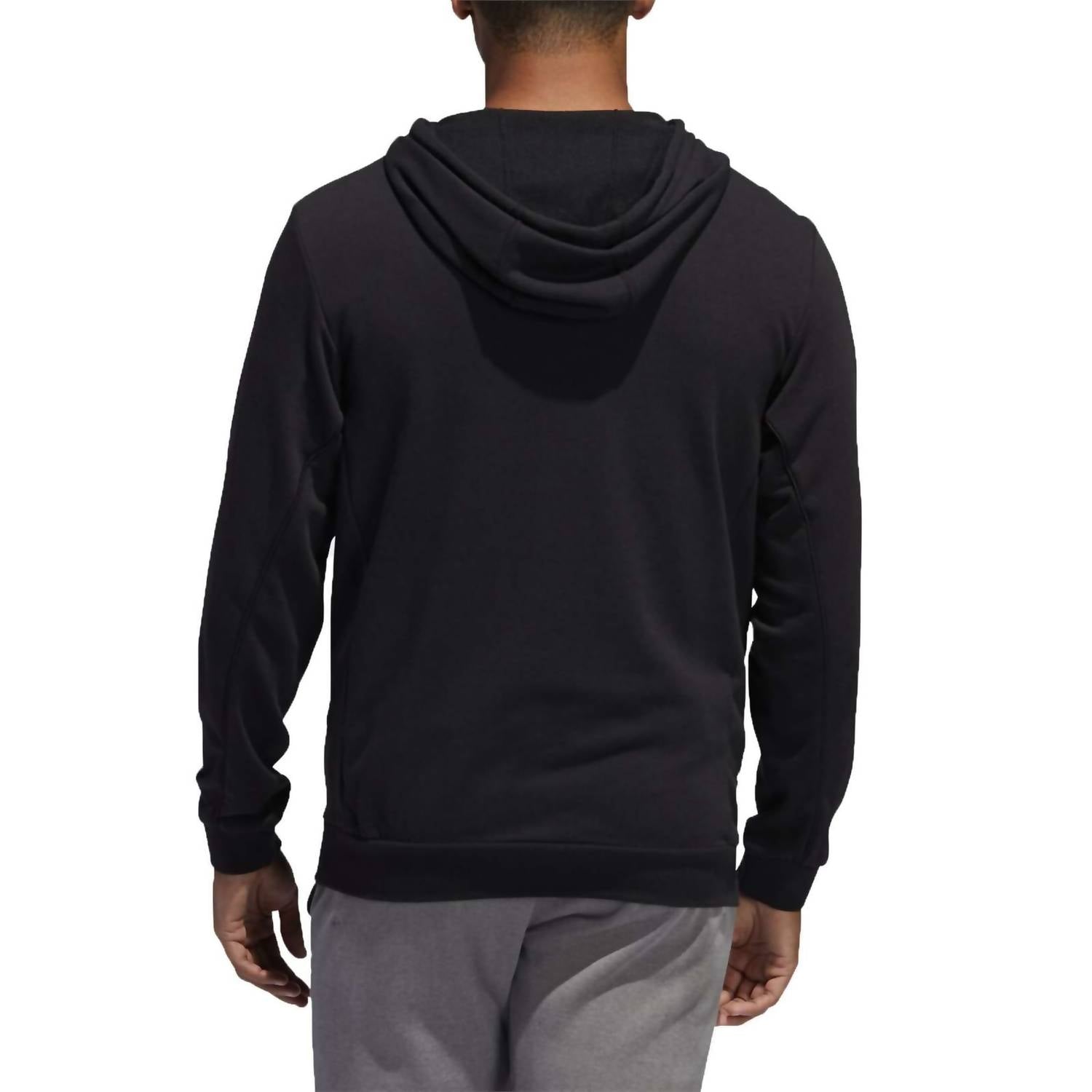 adidas Men's Definition Basketball Hoodie in black - men's shirt - detail view