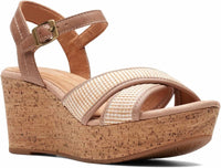 Clarks - Women's Elleri Plum Wedge Sandal