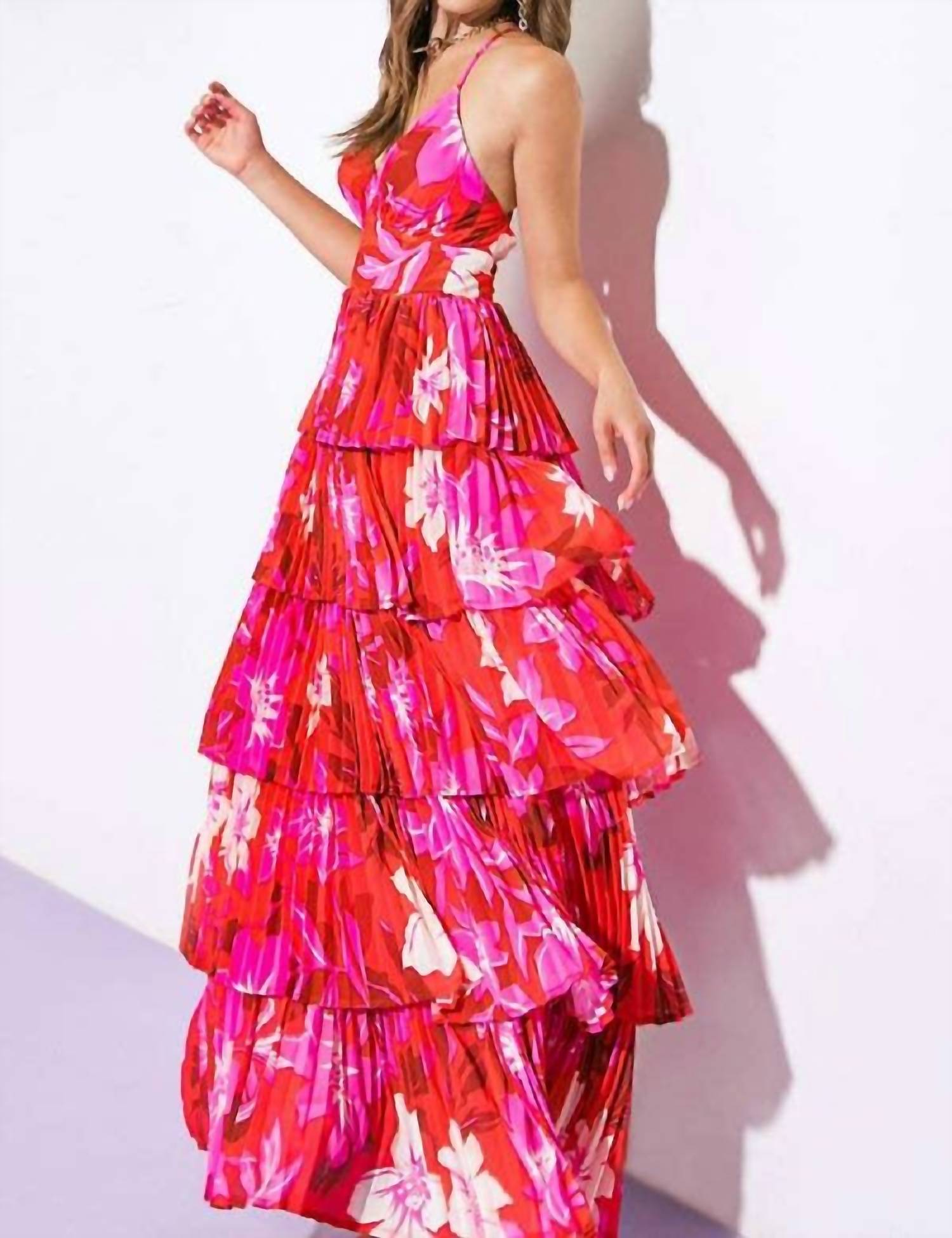Flying Tomato - A Printed Woven Maxi Dress