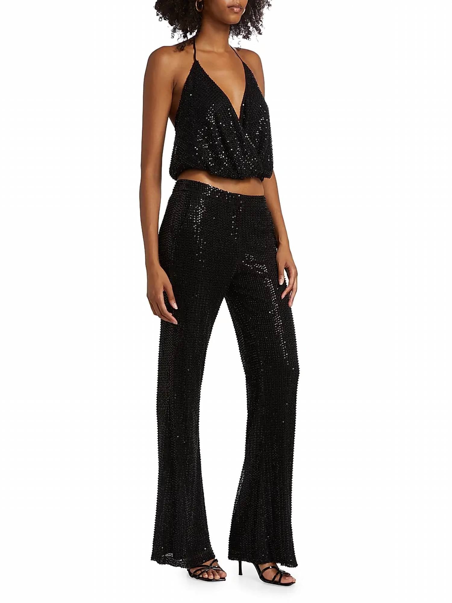 Ramy Brook - Olivian Sequined Straight Leg Pants