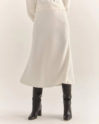 Cartolina Nantucket Mable Midi Skirt in ivory - women's skirt