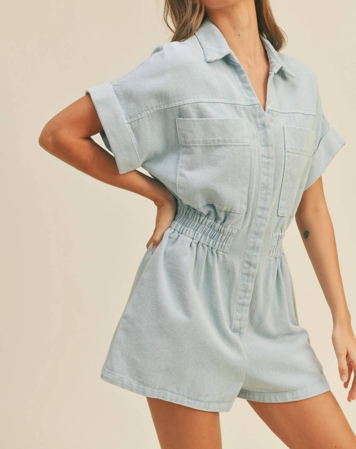 Miou Muse - Denim Daze Romper