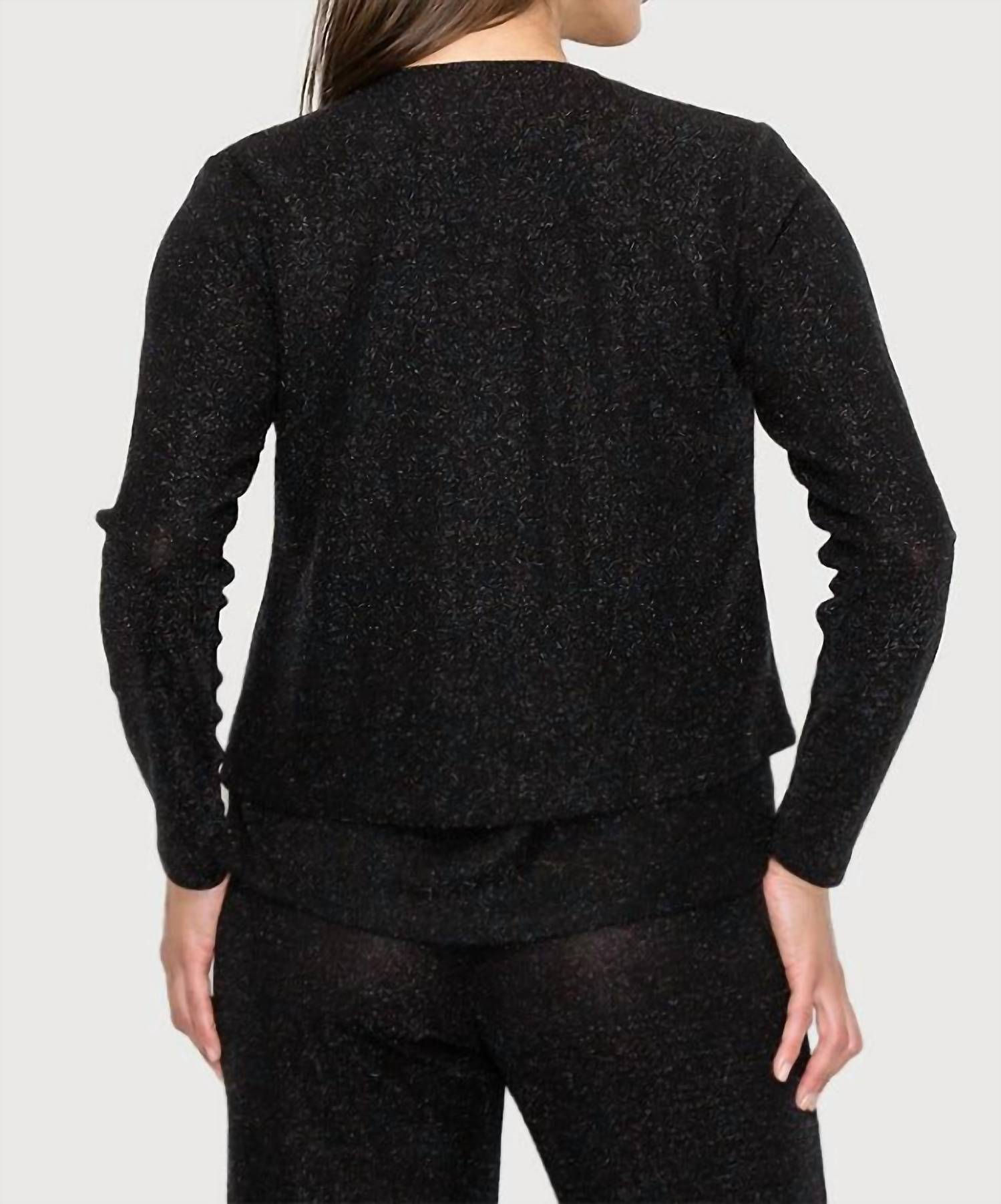 Glitter Top Button Cardigan