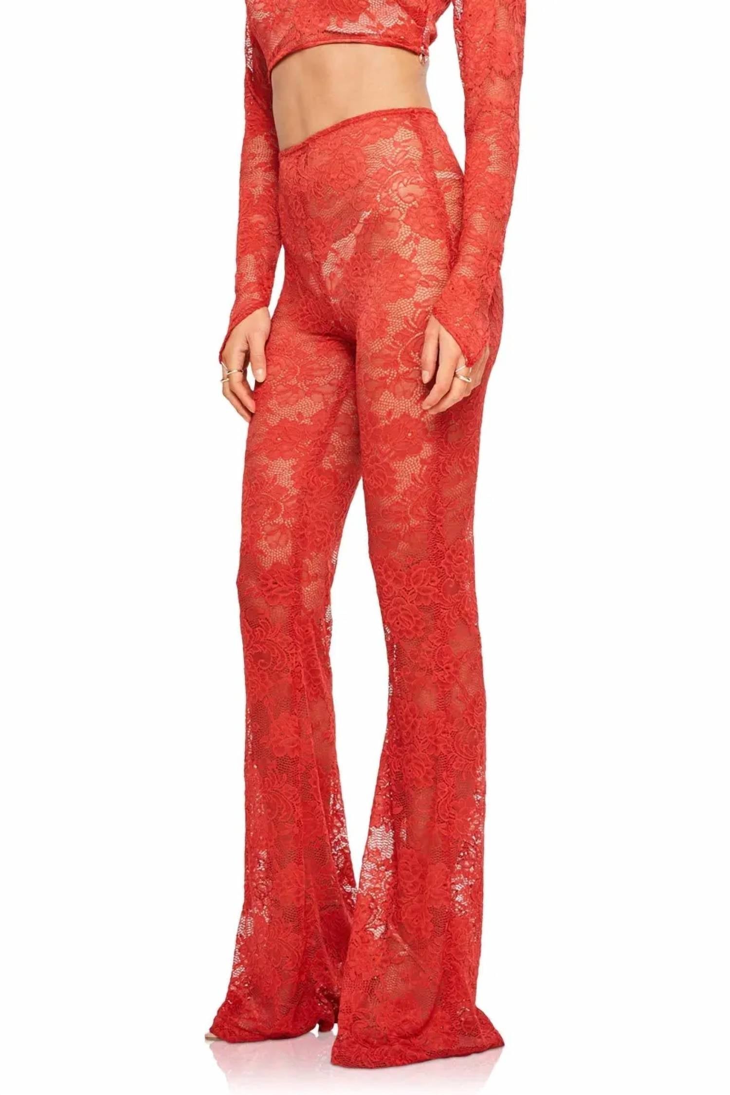 Nookie - Heaven Lace Set Crop Top And Pants