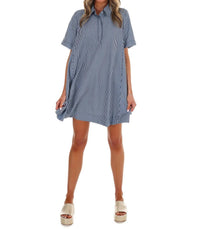 Day + Moon - Women's Up For Anything Striped Shirt Dress