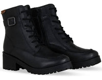Bottero Women's Leather Preto Lace-up Boots in black - women's shoe - detail view