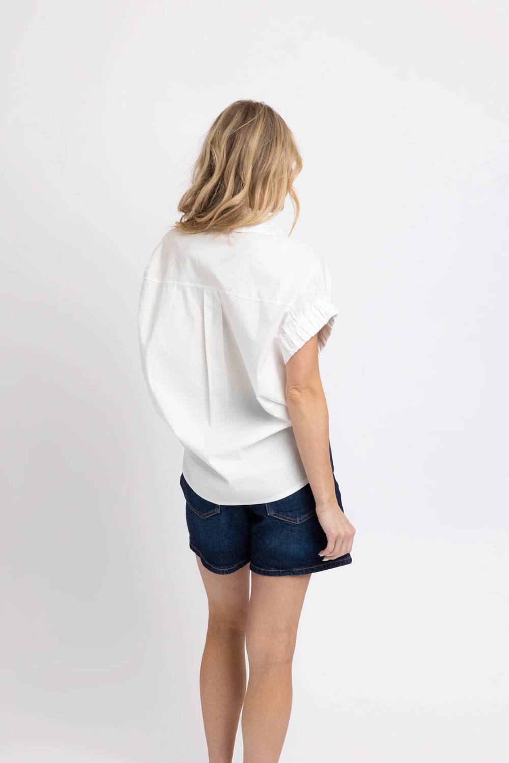Karlie - Poplin Embellishment Top