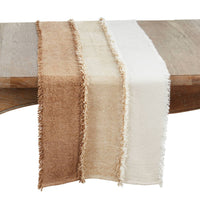 Saro Lifestyle - Color Cascade Fringed Table Runner 16"x72"