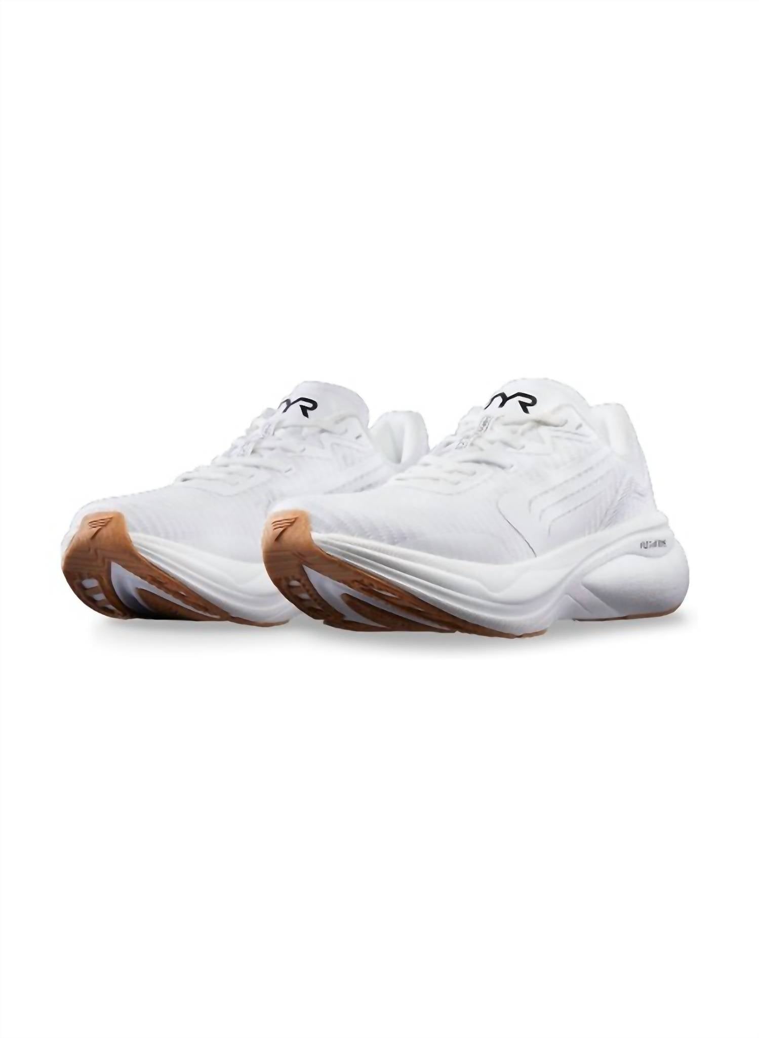 TYR Women's Maverick V1 Runner Shoes in white gum - women's shoe - detail view