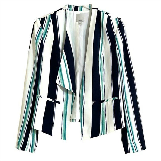 Halogen - Women's Striped Open Front Blazer