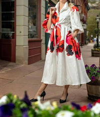 Samuel Dong - Double Wing Collar Coat Dress