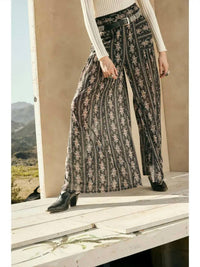 Promesa - Petal Pusher Floral Mesh Wide-leg Pants