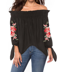 Beach Riot Rose Top in black - women's blouse