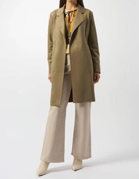 Joseph Ribkoff - Faux Suede Belted Trench Coat