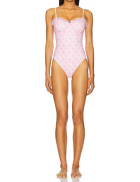 LoveShackFancy Brooksie One-piece Swimsuit in ibiza sunset - women's swimwear