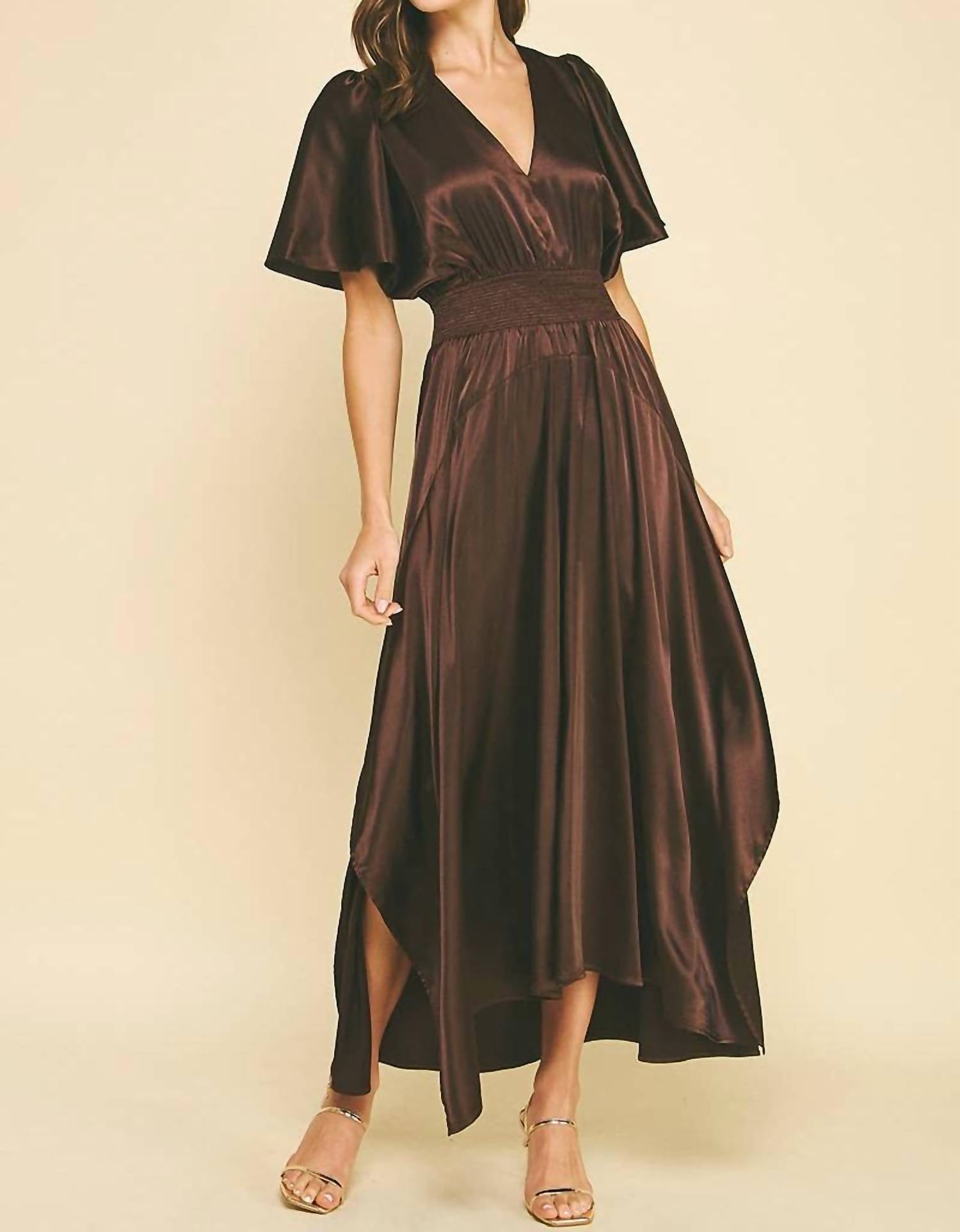 Pinch - Chiffon Slit Detailed Maxi Dress