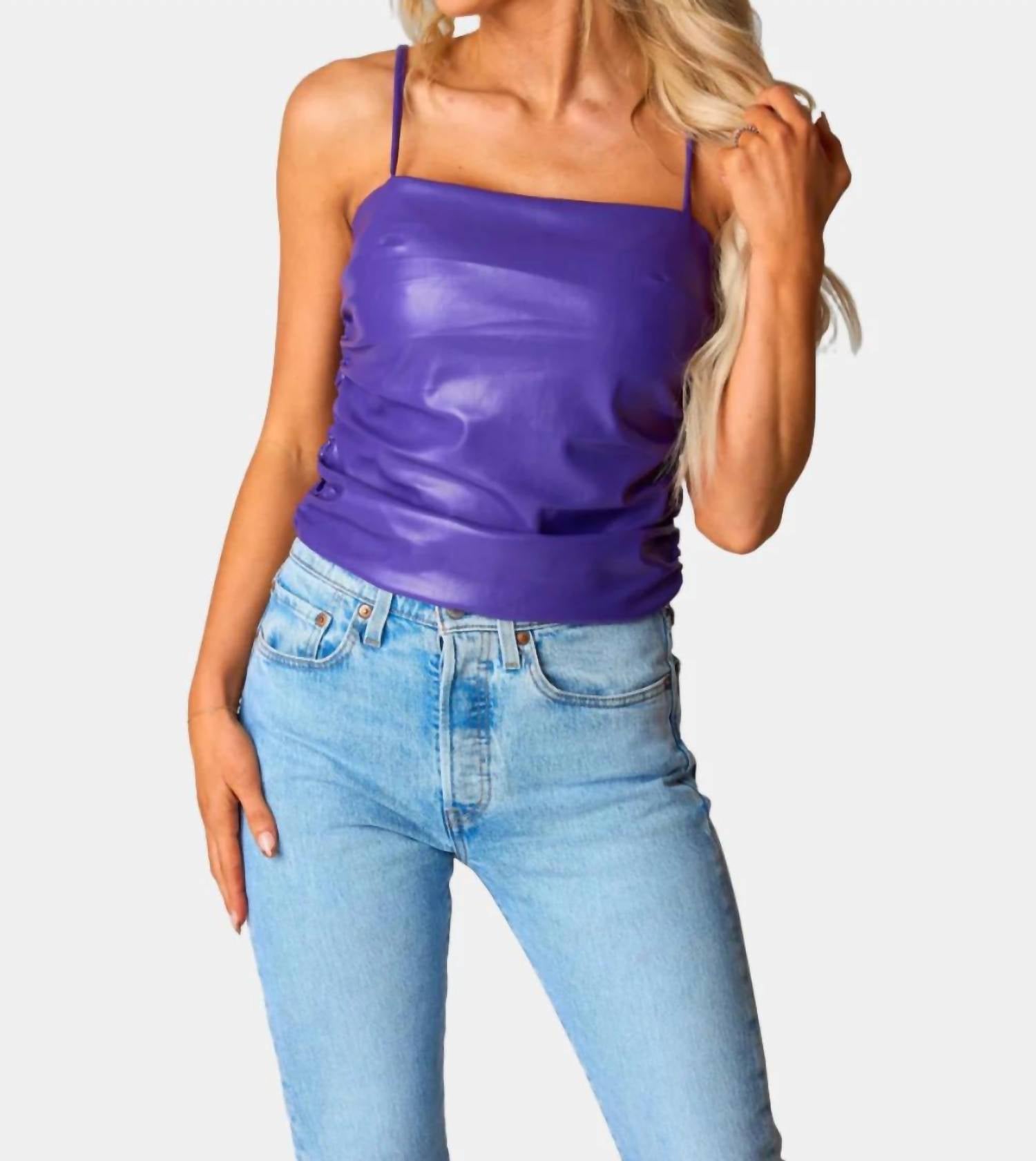 Buddylove - Jolee Vegan Leather Tank Top