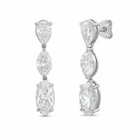 Diana M Jewels - Women's Pear Lab-Grown Diamond Stud Earrings (13.00 Ct TCW) - Signature