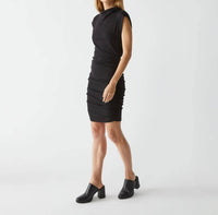Michael Stars - Gia Ribbed Power Shoulder Dress