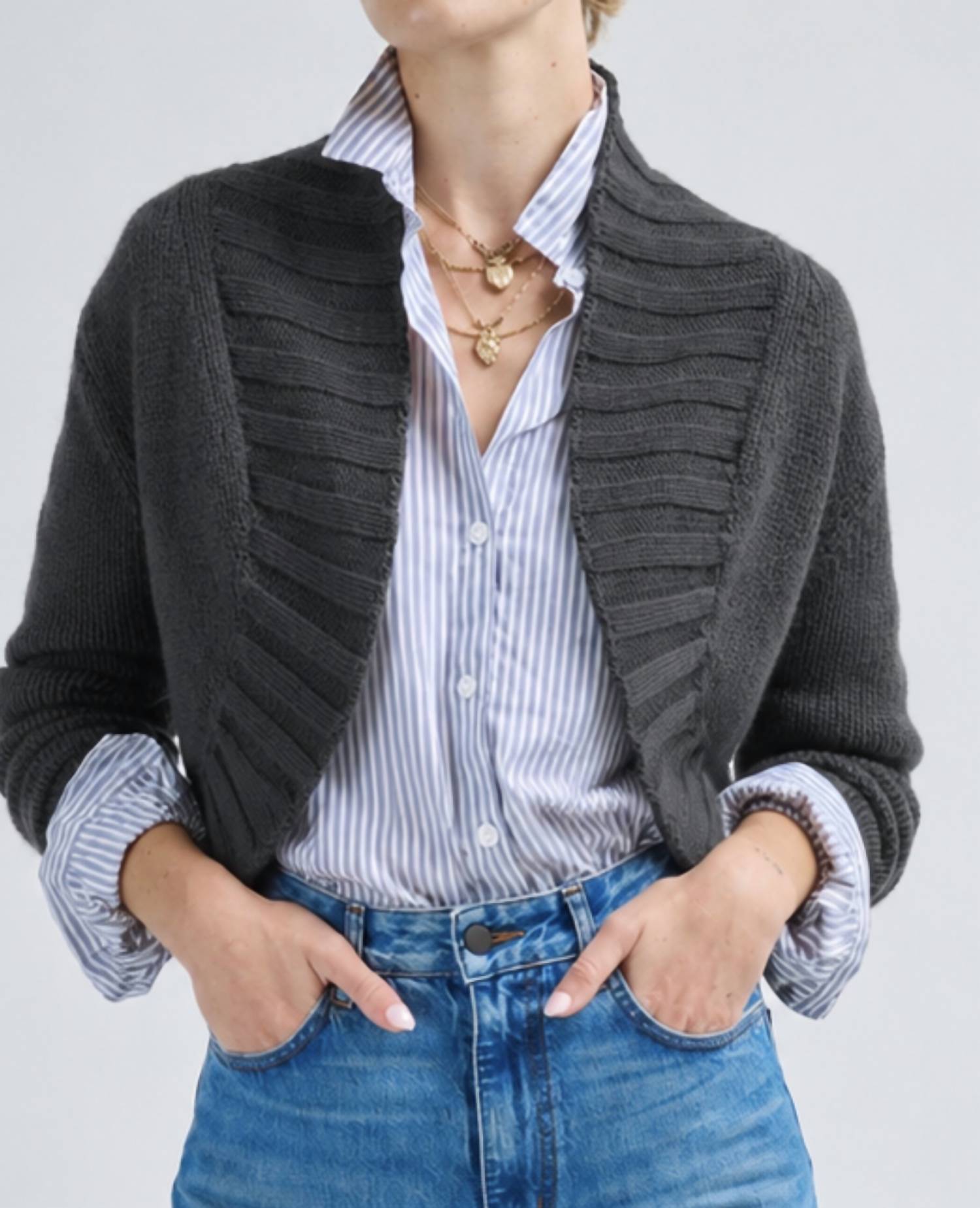 Allude - Bolero Long Sleeve Cardigan