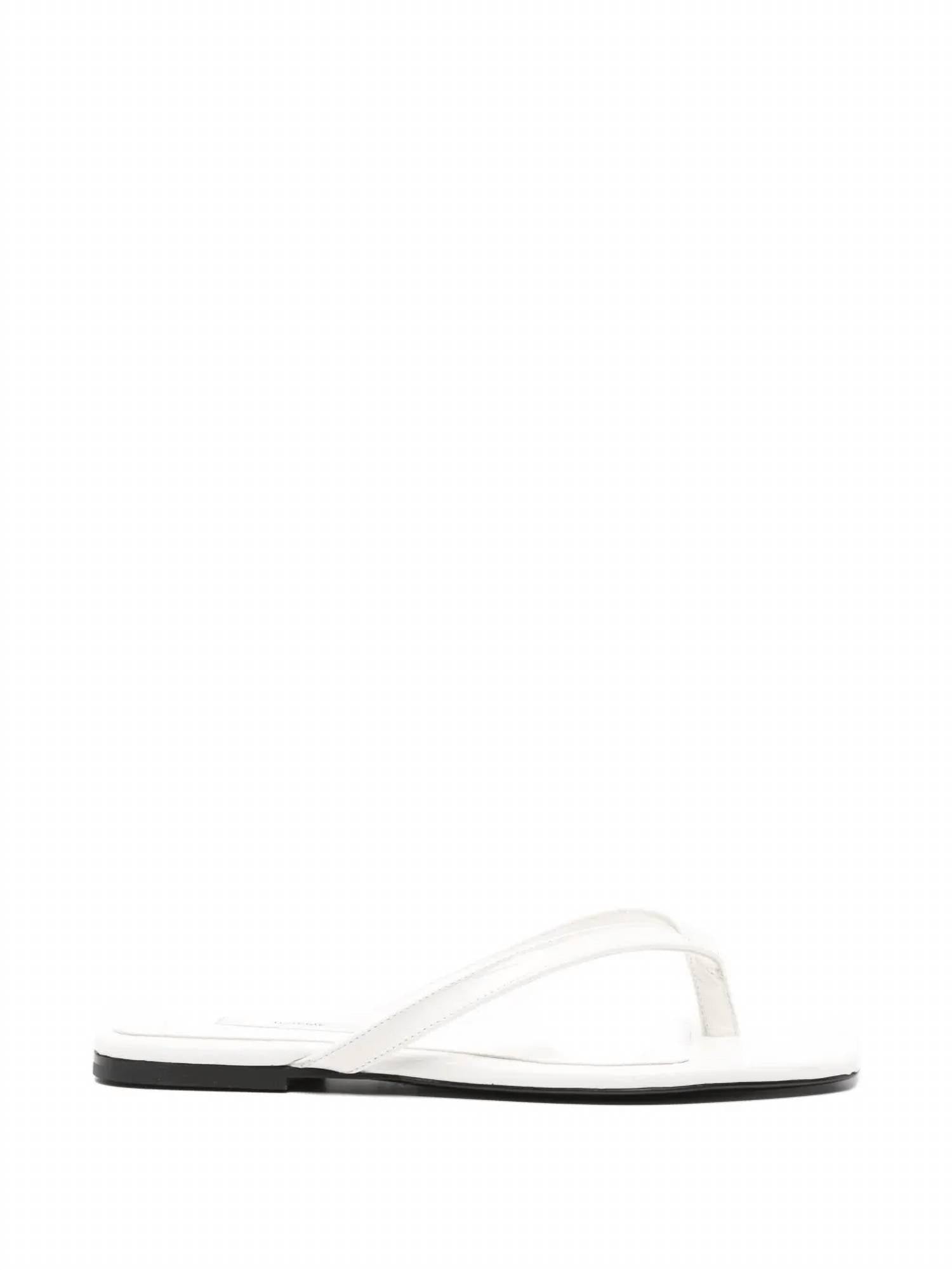 Toteme - Women's Croco-embossed Flip Flops