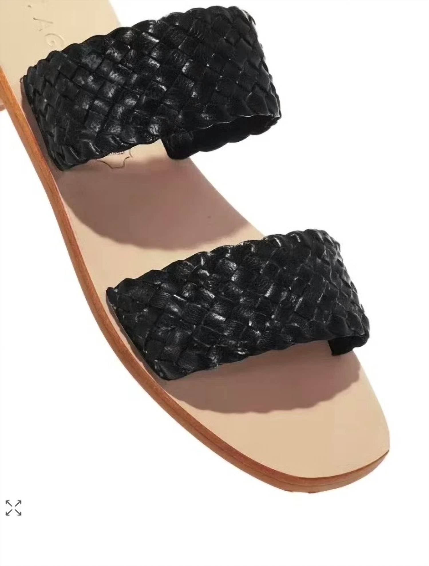 St. Agni Women's Piers Woven Slide Sandal in black - women's sandal - alternate view