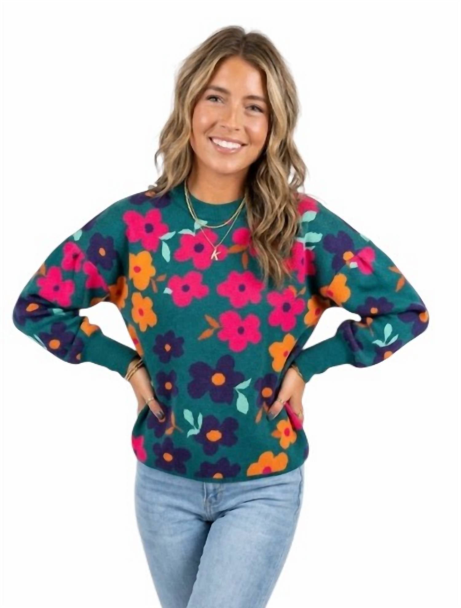 Thml - Flower Rib Knit Sweater