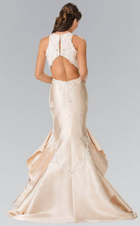 Elizabeth K - Ruffle Skirt Cutout Back Dress