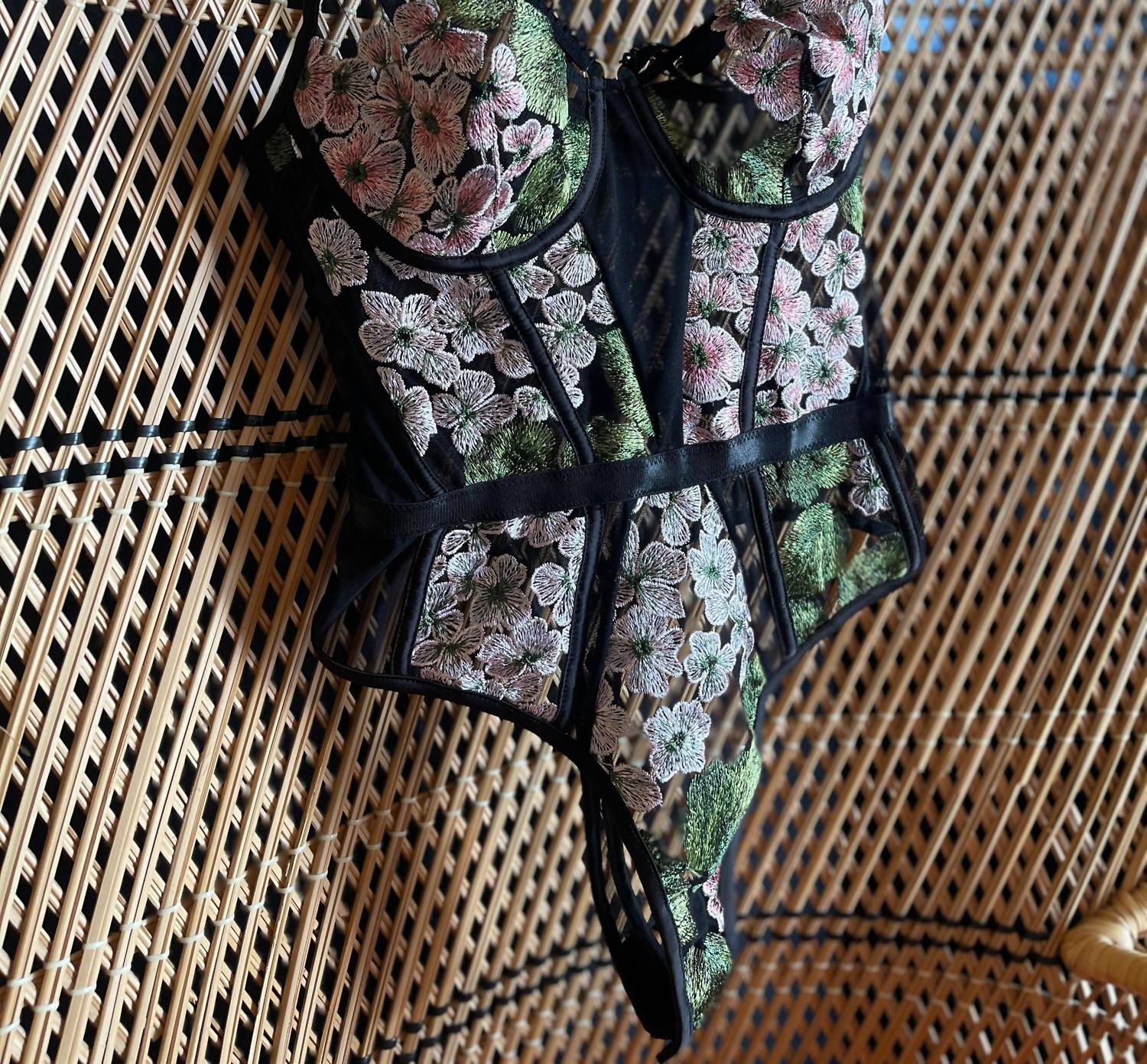 Kilo Brava - Embroidered Underwire Bodysuit