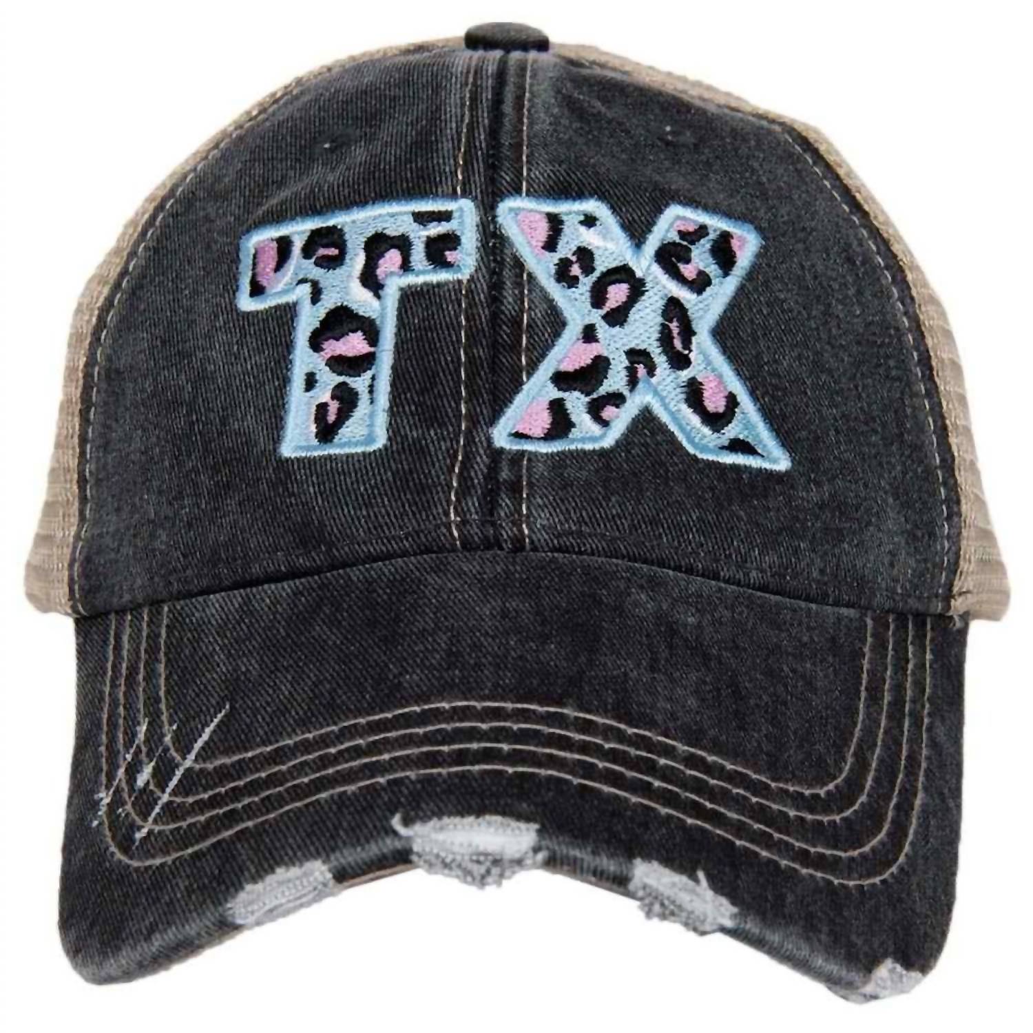 Katydid - Women's Texas State Embroidered Distressed Trucker Hat