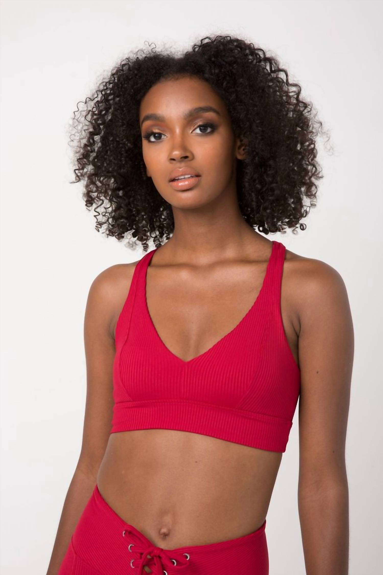 Year Of Ours - Veronica V Ribbed Sports Bra